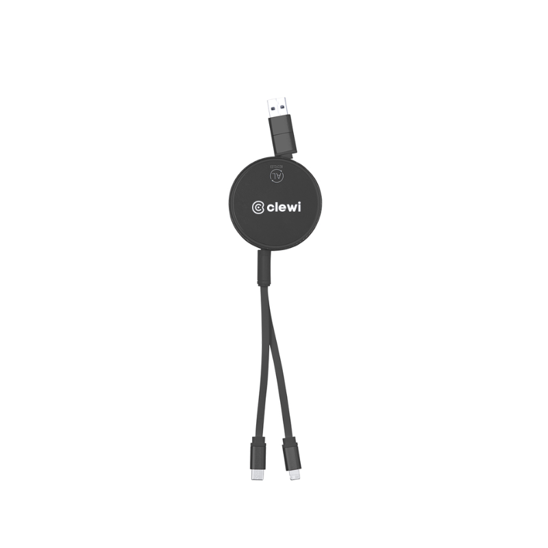 Cable Cargador y Sincronizador Extensible de Aluminio Reciclado - Clewi