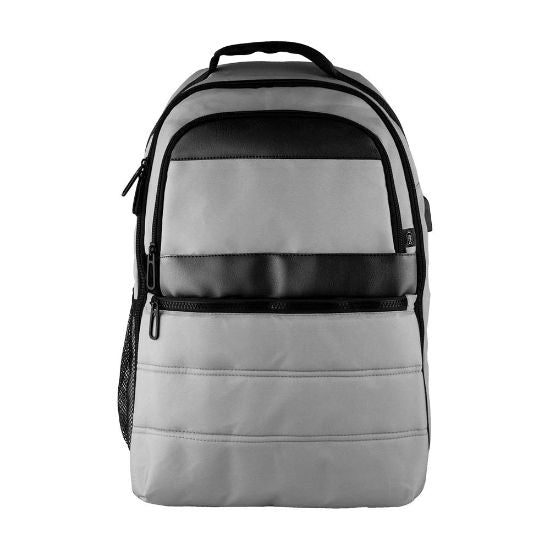 Mochila en RPET para Portátil, Puerto y Cable USB - Clewi