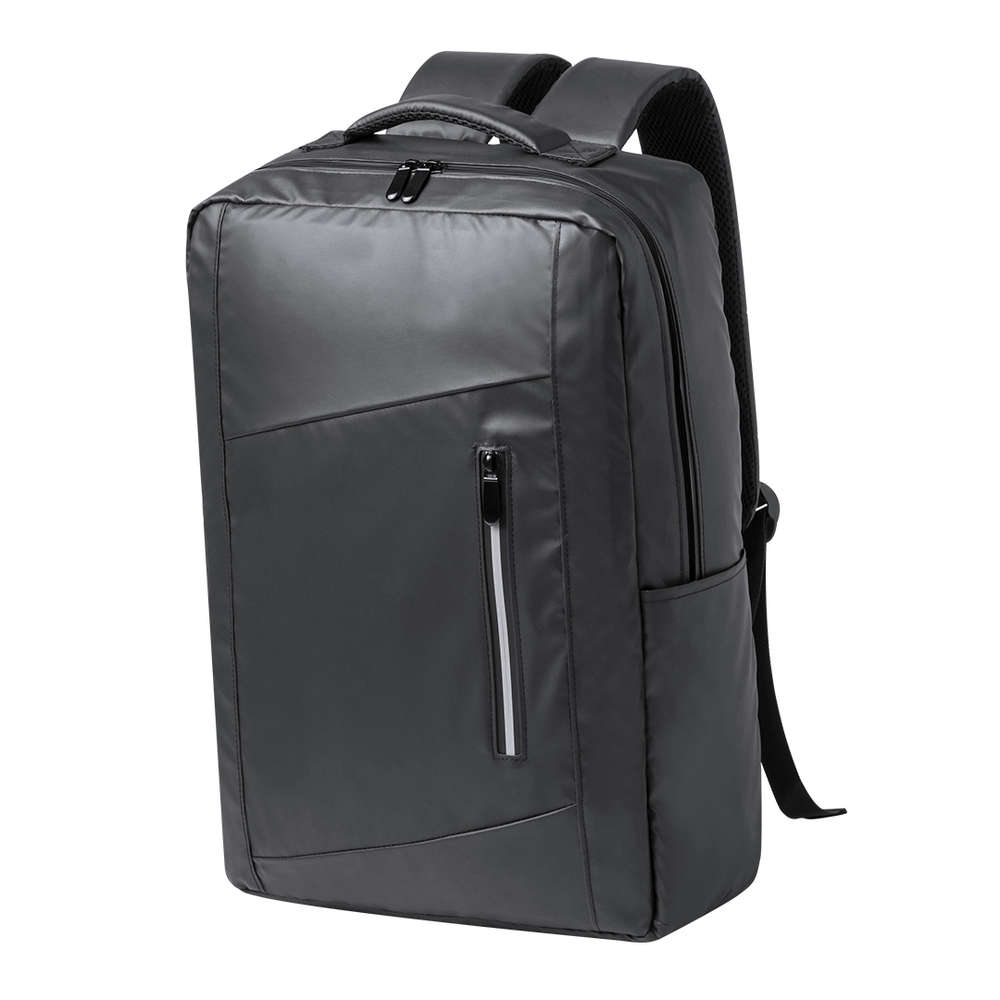 Leatherette Backpack with Urban Design