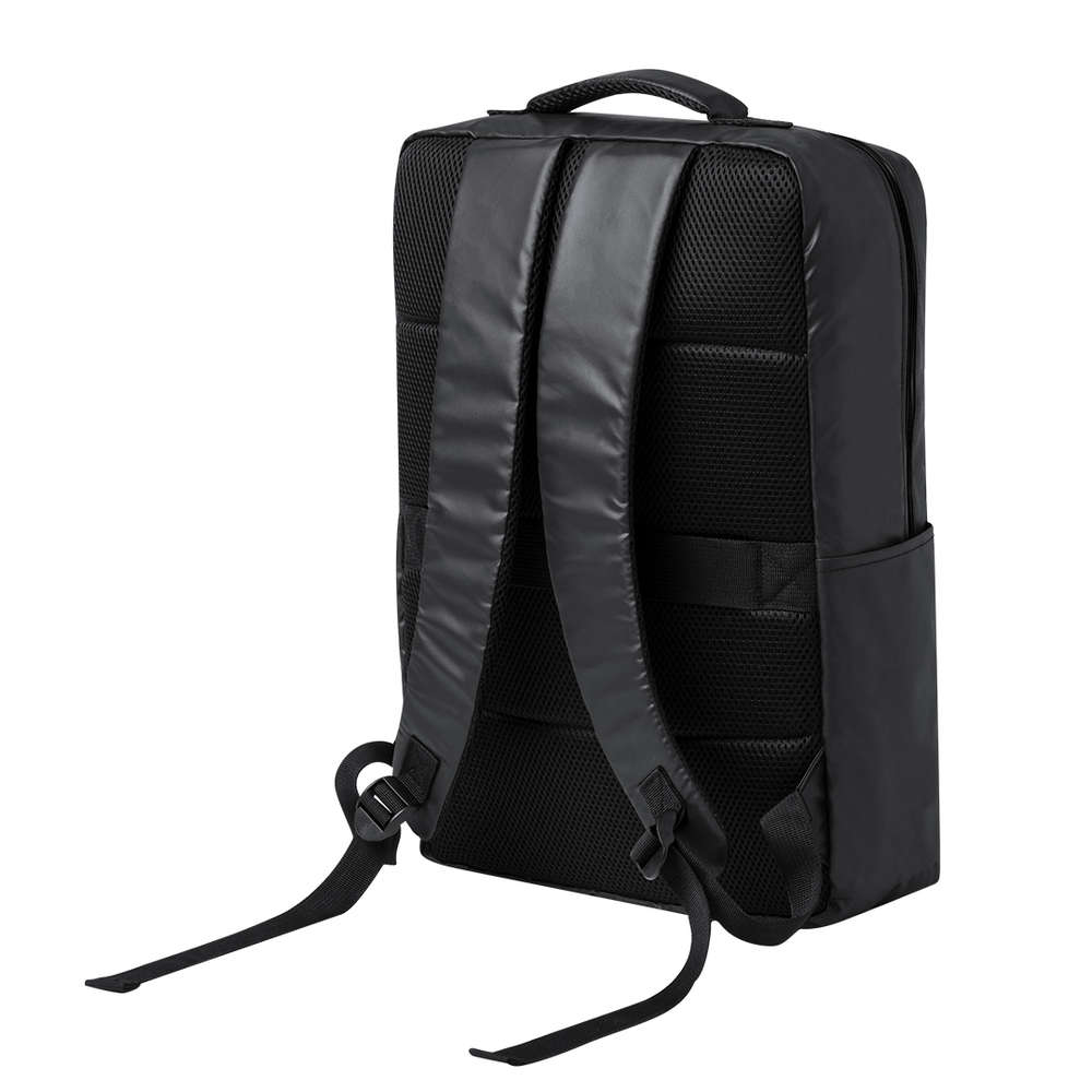 Leatherette Backpack with Urban Design