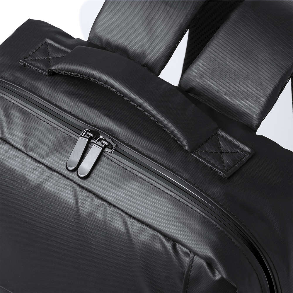 Leatherette Backpack with Urban Design