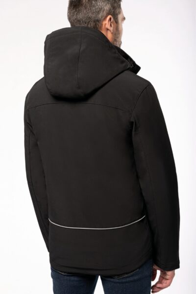 Parka Softshell Acolchada con Capucha Hombre