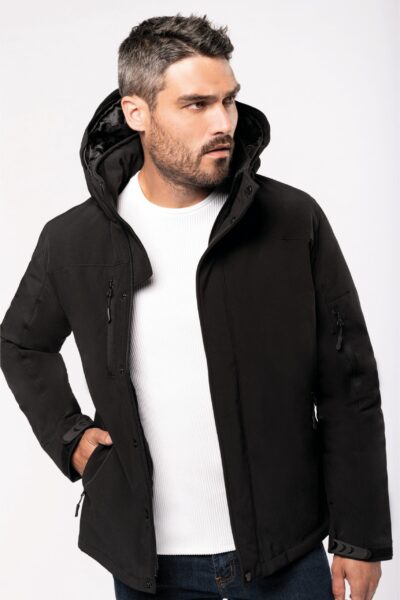 Parka Softshell Acolchada con Capucha Hombre