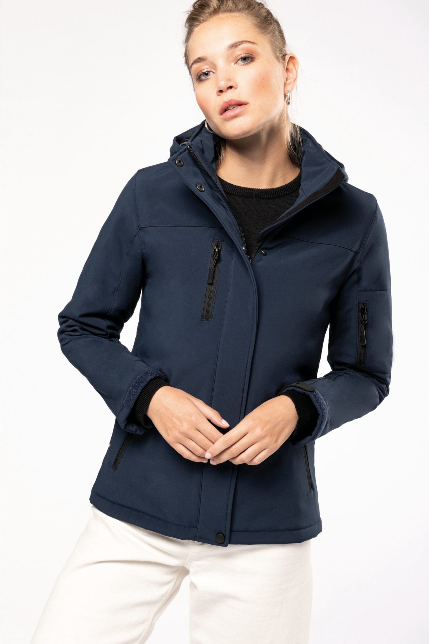 Parka Softshell Acolchada con Capucha Mujer