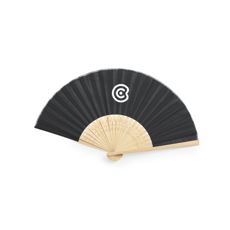 Bamboo Fan with Resistant 190T Polyester Fabric