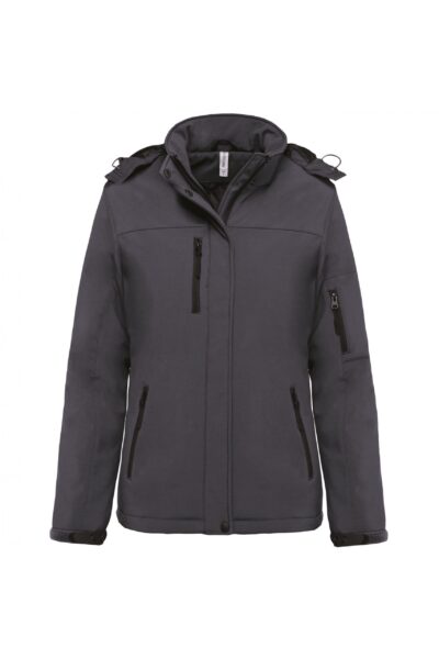 Parka Softshell Acolchada con Capucha Mujer